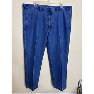Haggar Classic Fit Premium Stretch Denim‎ Blue Jeans Pants 40x29